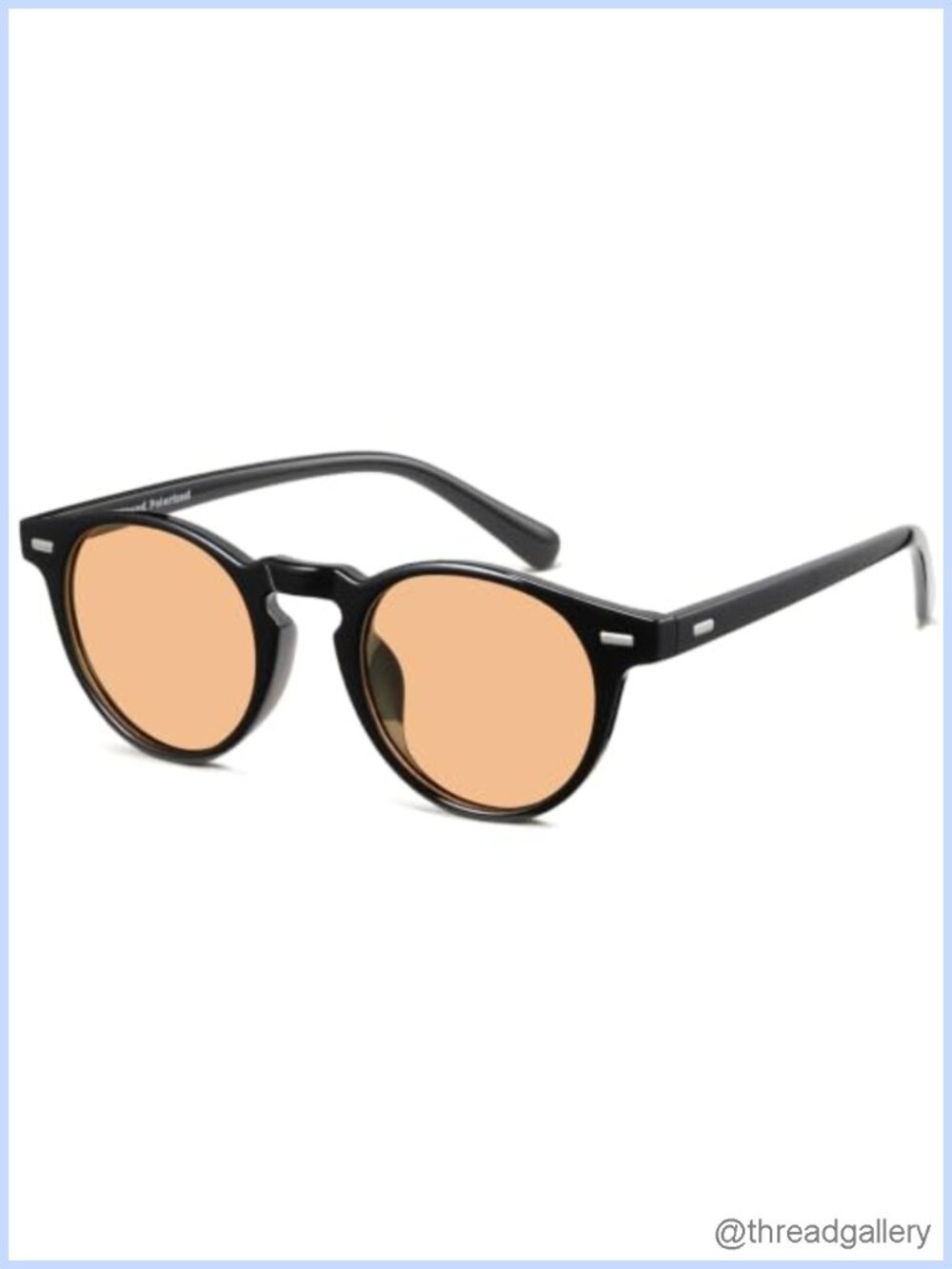 Round Polarized UV400 Sunglasses Retro TR90 Lightweight Full Frame